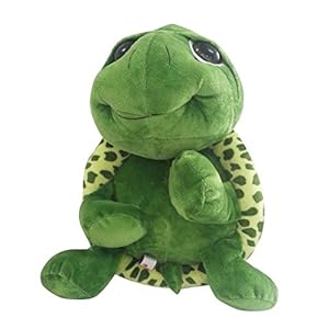 Bansusu 40CM Cartoon Plush Tortoise Lovely Green Big Eyes Turtle Soft Stuffed Animal Toy