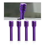 4PCS Car Door Lock Knobs, 1.96×0.47 Inch Door Lift Bolt Auto Inner Door Pull Pins, Aluminum Alloy Door Lock Cover Decor, Universal Car Accessories for Most Cars, Trucks (Purple)