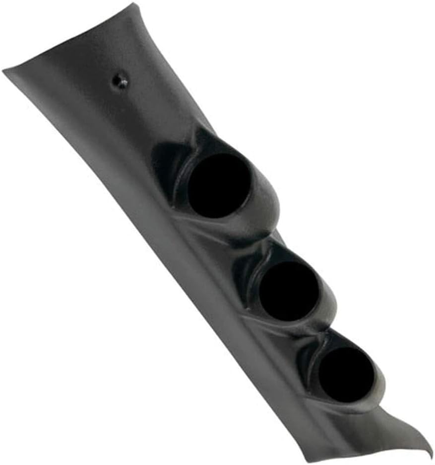 GlowShift Black Triple Pillar Gauge Pod Compatible with Chevrolet Chevy Silverado 2500HD 3500HD Duramax 2014-2019 - Complete Replacement - ABS Plastic - Mounts (3) 2-1/16" (52mm) Gauges