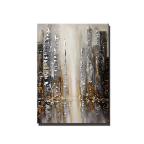 Décor art 30x55cm HOLEILUCK tableau abstrait doré encadré