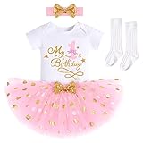 Mini Polka Dots It's My 1/2 /1st /2nd/3rd Birthday 4 Piece Outfits for Cake Smash Romper Bodysuit...
