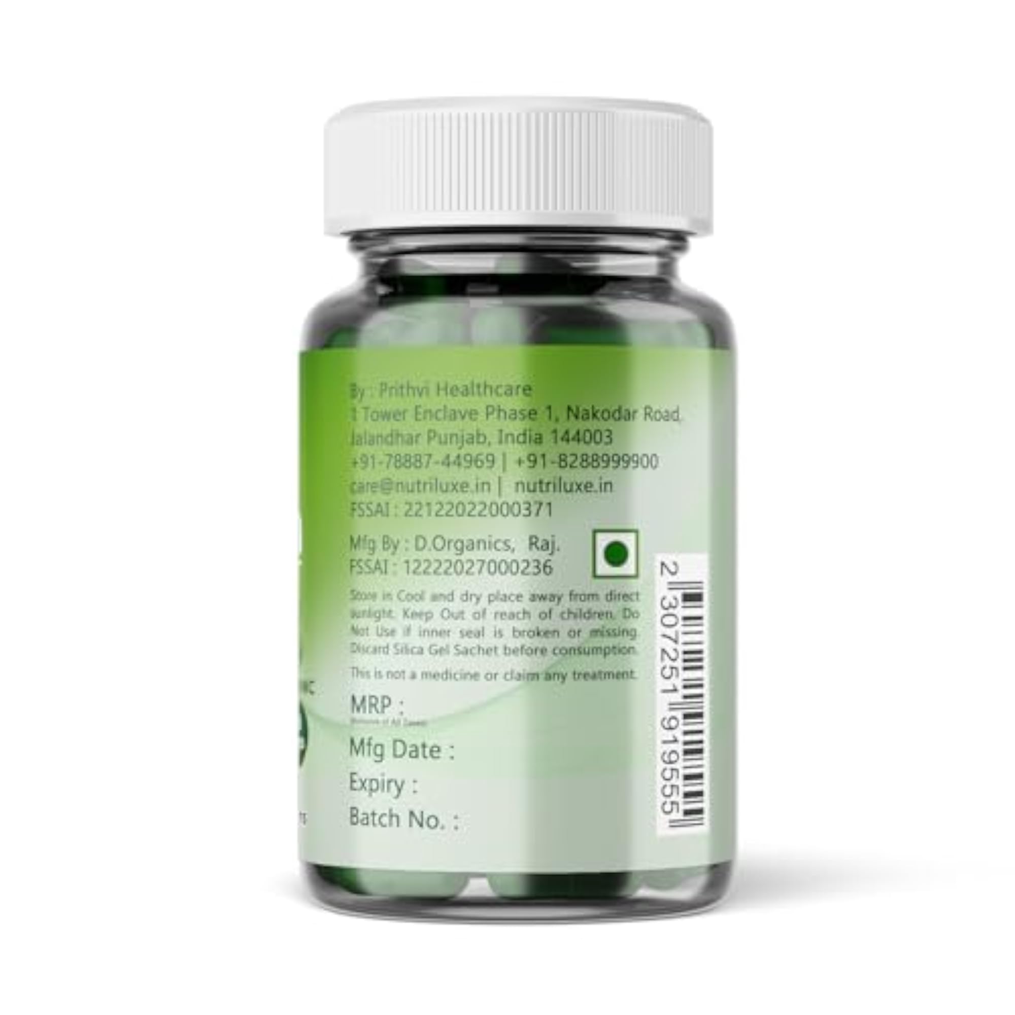 Nutriluxe Organic Spirulina Extract Capsules 60 Caps x 2