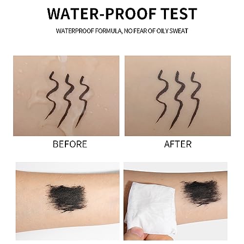 2 pezzi - 1 mascara nero + 1 eyeliner nero