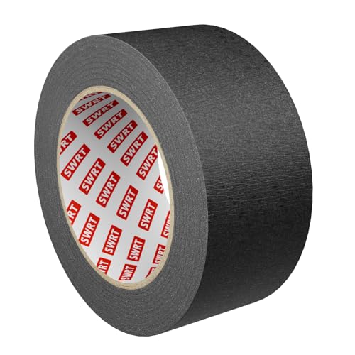 SWRT Black Painters Tape 2 Inch x 55 Yards Medium Adhesion Clean Removal