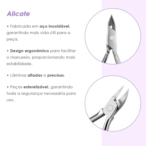Kit de Manicure Alicate e Lixa em Aço Inox – Precisão, Durabilidade e Cuidados Profissionais para Su