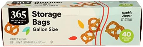365 by Whole Foods Market, Gallon Double Zipper Storage Bag, 40 Count