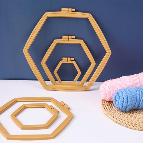 Cercle à broder hexagonal à tension réglable pour patchwork et couture - 5