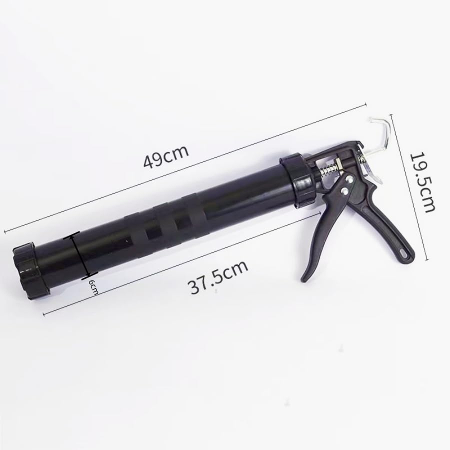 Two plastic sausage glue guns, cheap, lightweight, labor-saving, recyclable (Black)