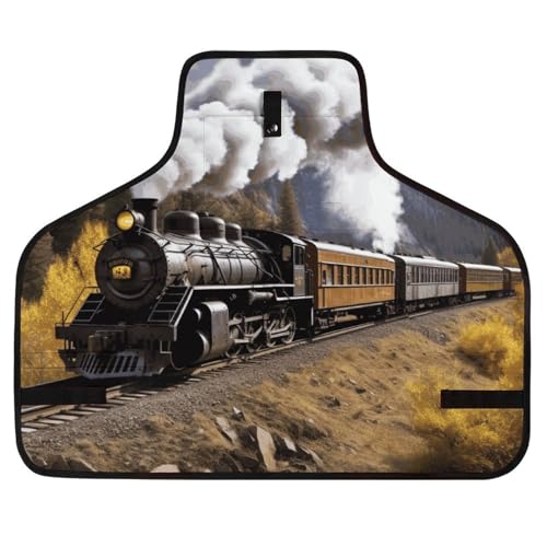Delantal de trabajo con bolsillo y diseño locomotora miniatura 1