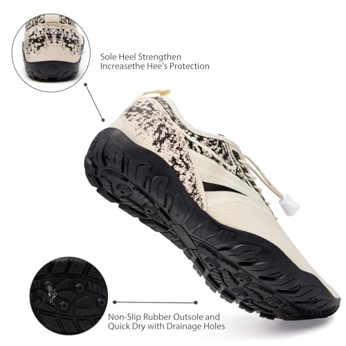 Image of WateLves Water Shoes Mens Womens Barefoot Beach Swim Shoes Quick-Dry Aqua Socks Pool Shoes for Surf Yoga Water Aerobics