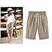Bermuda Shorts for Women Knee Length Plus Size Elastic Waist Summer Beach Shorts with Pockets Khaki