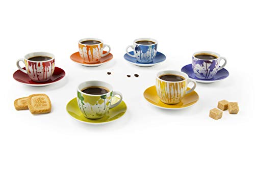 Excelsa Dripping - Juego de 6 tazas de café, porcelana, 90 cm - Imagen 3