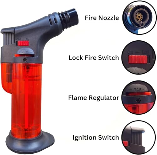 EshoppyZon Refillable Windproof Jet Flame Gas Lighter + 1 Refill - Image 4