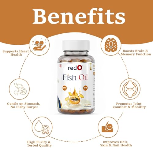 Image of redO Fish Oil Omega-3 2000mg EPA DHA Marine Formula 60 Capsules | Deep Sea Marine Fish Oil, Micro-filtered for Quality and Purity