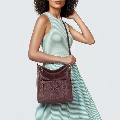 Image of The Sak Lucia Leather Crossbody Purse - Premium Leather Women's Handbag for Everyday & Travel - Cross Body Bag With Zipper