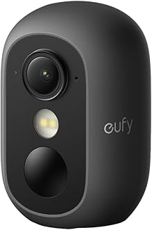 eufy Security eufyCam C35, Wireless Security Camera, Outdoor and Indoor, Magnetic Mount, Colour Night Vision, Subscription-Free On-Device Storage, IP67, Supports Solar Panel, Black