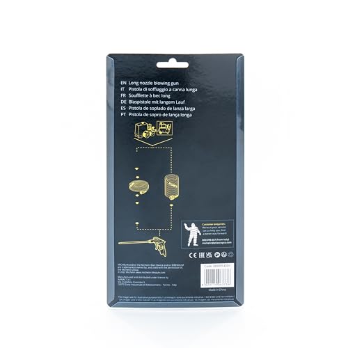 MICHELIN Ausblaspistole kurzer Auslauf + langer Auslauf 10 cm - Luftverbrauch: 150 l/min, maximaler Druck: 4-6 bar