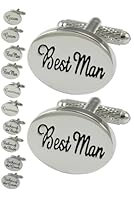 COLLAR AND CUFFS LONDON - Manschettenknöpfe Herren Hochzeit - Mit Box - Best Man - Silber Farbe - Oval - Messing - Trauzeuge - Ein Paar
