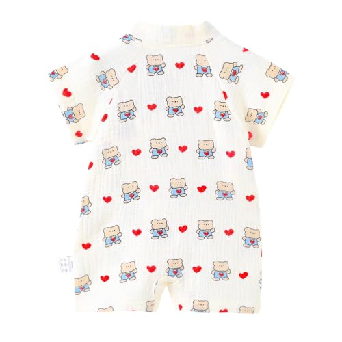 Image of Infant Kimono Robe Newborn Cotton Yarn Robe Baby Romper
