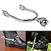 QKDS 1 Pair Horse Spurs Western Stainless Steel Spurs w/Roller Ball for Equestrian Boots Men Women Ri-der Horsemanship Lovers, Horse Riding Accessories(Size:Women Horse Spurs)