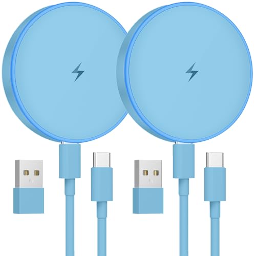 MagSafe Charger 2 Pack 15W Magnetic Wireless Charger Fast Charging Pad Compatible with iPhone...