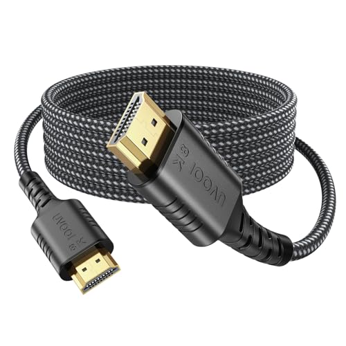 Image of High Speed HDMI eARC /ARC Cable 10 FT for Soundbar to TV, 8K HDMI to HDMI 2.1 Cable 8K@60Hz & 4K@240Hz with Dolby Atmos, DTS:X audio, HDR, eARC, VRR for PS4 /PS5, TV,Xbox Series X, Switch, PC, Monitor