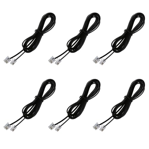 Pyugxab 6X RJ11 6P4C Cuerda Cable de Telefono Modem ADSL 2 Metros