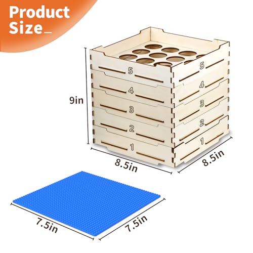 5 Tray Sorter Sifter Box for Lego, Sortier-Sieb-Box für das Sortieren von LegoSteinen, Sortiersystem fürLego, 4 Verschiedene Größen sortier Boxen stapelbar for Lego, Geschenk für LegoLiebhaber