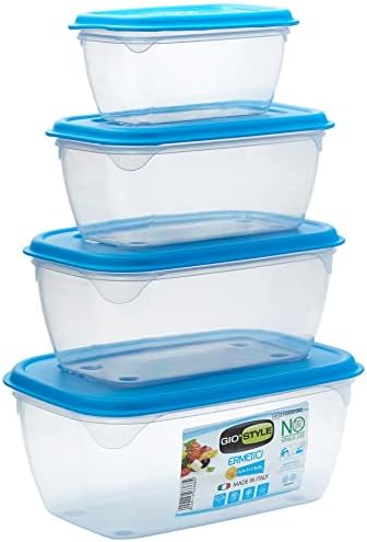Skroam Set 5 Contenitori Vetro 1040ml Con 3 Scomparti – Ermetici Per Meal Prep - 5