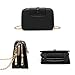 forestfish Ladies’ Black PU Leather Shoulder Bag Purse Evening Clutch Bags Crossbody Bag with long Metal Chain Strap, Black