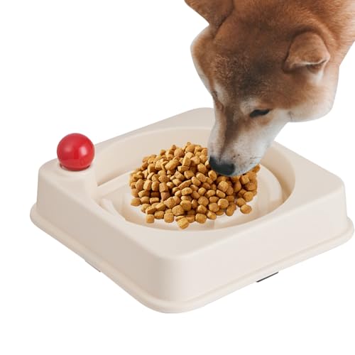 Hgbgfh 犬用スローフィーダー - 早食い防止 滑り止め ペット給餌用品,猫 の 健康的 食事 パズル フードボウル | 寮 アパートメント ベッドルーム リビングルーム バルコニー用