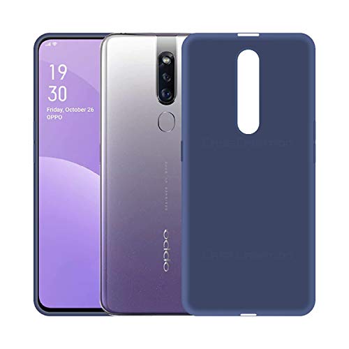 Image of Case Creation Luxurious OG Series for Oppo F11 Pro Case Cover,Anti-Dirty Slim Case Frosted Matte Cute Candy TPU Raised Bezel (Splash of Color) Back Cover for Oppo F11 Pro -Navy Blue