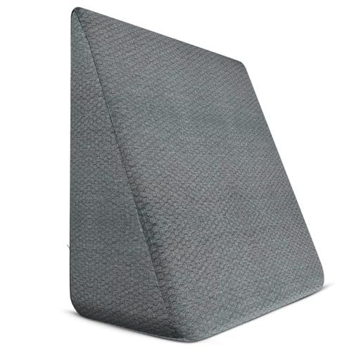 Image of AGEasy Wedge Pillow | 100% Memory Foam Orthopedic | Triangular Cushion for Leg Elevation, Back Support, Acid Reflux, Snoring | Improves Comfort & Posture