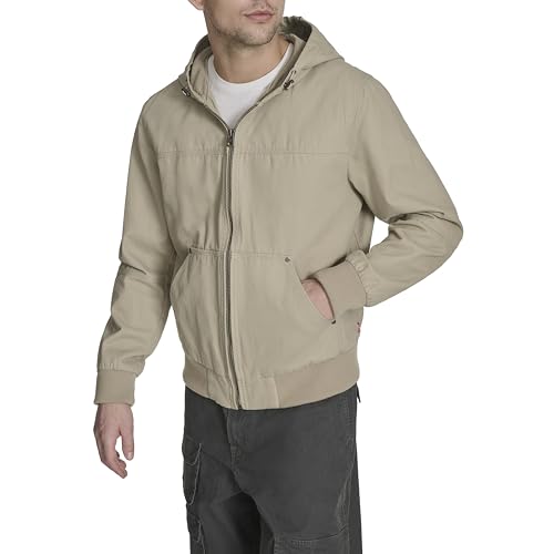 Image of Levi's Men's Workwear Cotton Canvas Hooded Bomber Jacket