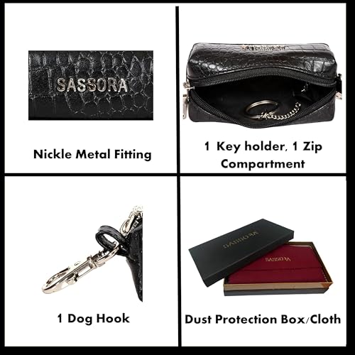 Image of Sassora Premium Leather Key Pouch For Car & Other Keys