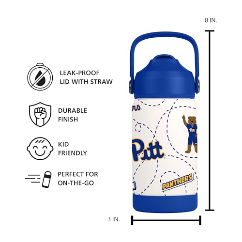 Image of Logo Brands NCAA Mascot Stainless-Steel Kids Bottle -Soft Silicone Mouthpiece, Easy To Carry, Kid-Friendly Design- Great For School & On-The-Go