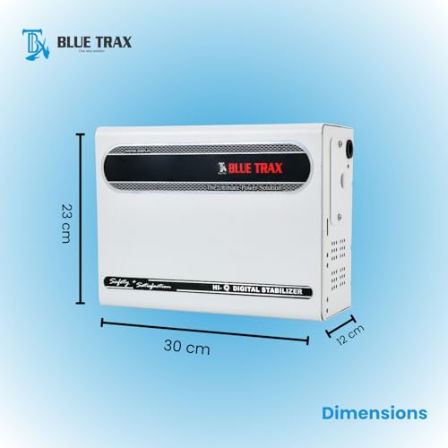 Image of BLUETRAX 4 KVA 3200W Voltage Stabilizer | 165V-300V | Copper Automatic Hanging Digital Multipurpose | For All Inverter & Non-Inverter up to 1.5 Ton AC | ISI Certified | 10 Years Warranty