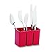 Farberware Classic Large Rust Resistant Full Dishrack with Removable 3 Compartment Flatware Caddy, Andlged Drain Board, 3-Piece, Red