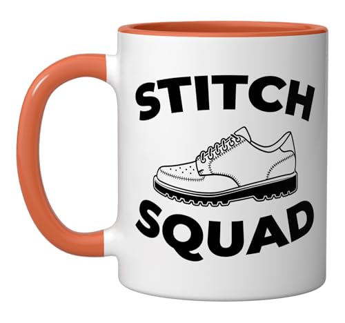 Cobbler Squad Leather Shoe Repair Mug Orange/White