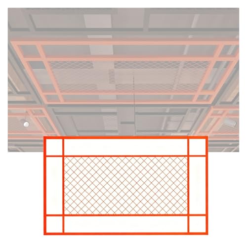 YJEUZCD Decorative Ceiling Tiles, Metal Mesh Wall Grid Panel for Photo Display, Commercial Office Industrial Style Roof Covering Panels(90x75cm)