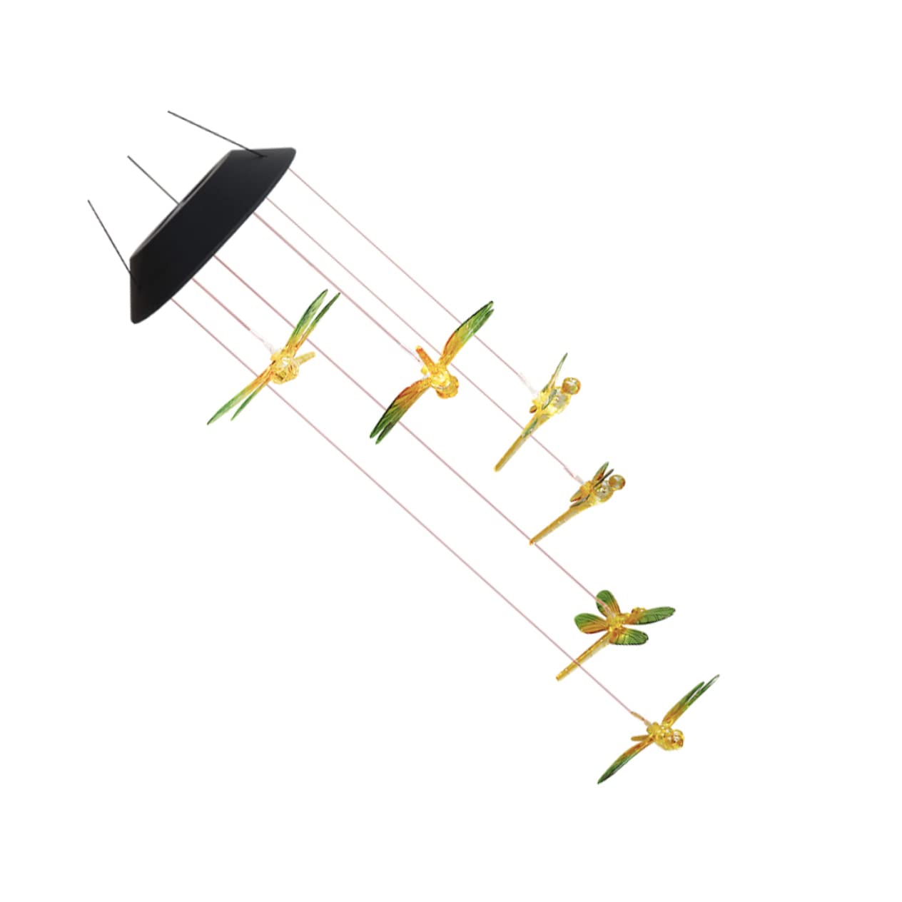 Carillon solaire libellule pour illuminer un jardin sombre sans électricité
