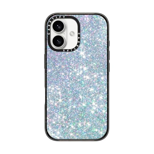 CASETiFY �C���p�N�g iPhone 16 �P�[�X [�X���� / 2.5m�̗����������N���A (MIL�K�i4�{����) / ���C�����X�[�d�ɑΉ�] - GLITTER DREAM - �N���A �u���b�N