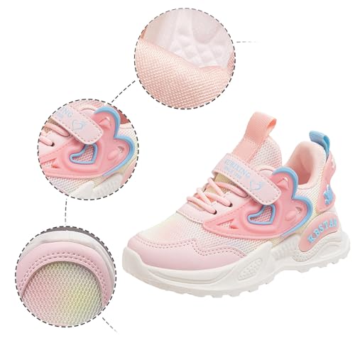 IWIHMIV Little Girl Tennis Shoes Girl Running Shoes Outdoor Non Slip Kids Comfortable Breathable Walking Sneakers4