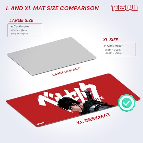 Image of Stitched Berserk Anime Extended Mousepad (12x31) for Laptop, Desktop, PC and Gaming Deskmat (Stitched Edges, XL)