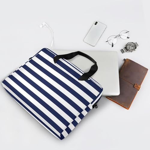 Bolso cruzado portátil para laptop 15.6" azul y blanco miniatura 7