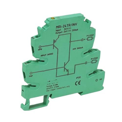 Módulo de relé de interfaz MRI-24TR/INV inversor de señal NPN PNP e indicador LED para PLC 2