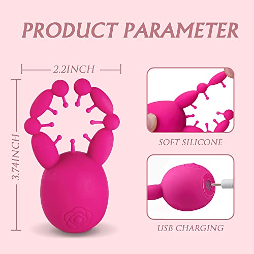 Clitoral Stimulating Vibrator Nipple Toy With 10 Modes, Mini Clit Vibrator Rose Toy For Women Foreplay Tease And Clitoris Orgasm, Adult Sex Toys Nipples Stimulator For Vagina Glans Sexual Pleasure #TOP5