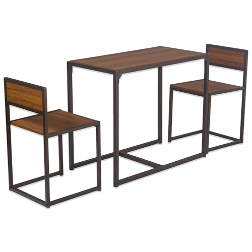 yelloo - Tavolo Bar con Sgabelli Salvaspazio, Angolo Bar per Casa, Tavolino Bar uso Interno, Ideale per Birreria, Pizzeria, Perfetto per Arredare Casa con Stile (Siena - Tavolo + 2 Sedie)