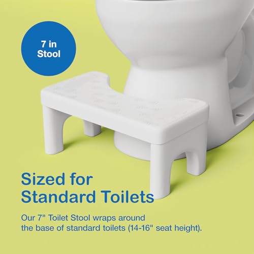 Step and Go Toilet Stool for Bathroom, Potty Poop Squat Stool 7 inches - Thumbnail 4