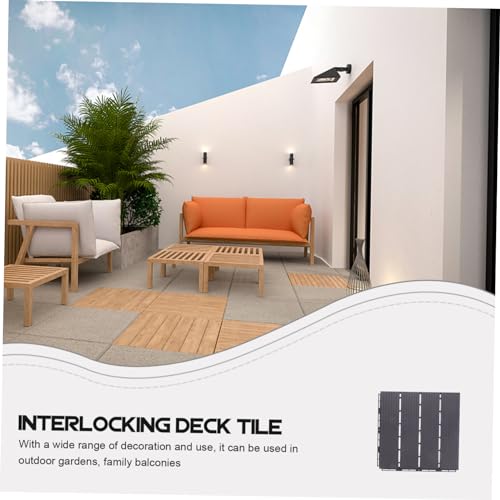 Veemoon Mozaïekvloer Balkondecor Vinylvloeren Kunststof Terrastegels Tuintegels Bij Het Zwembad Patio Buitentapijttegels Buiten Kunststof Vloer Houten Vloertegels Draagbaar - Image 5